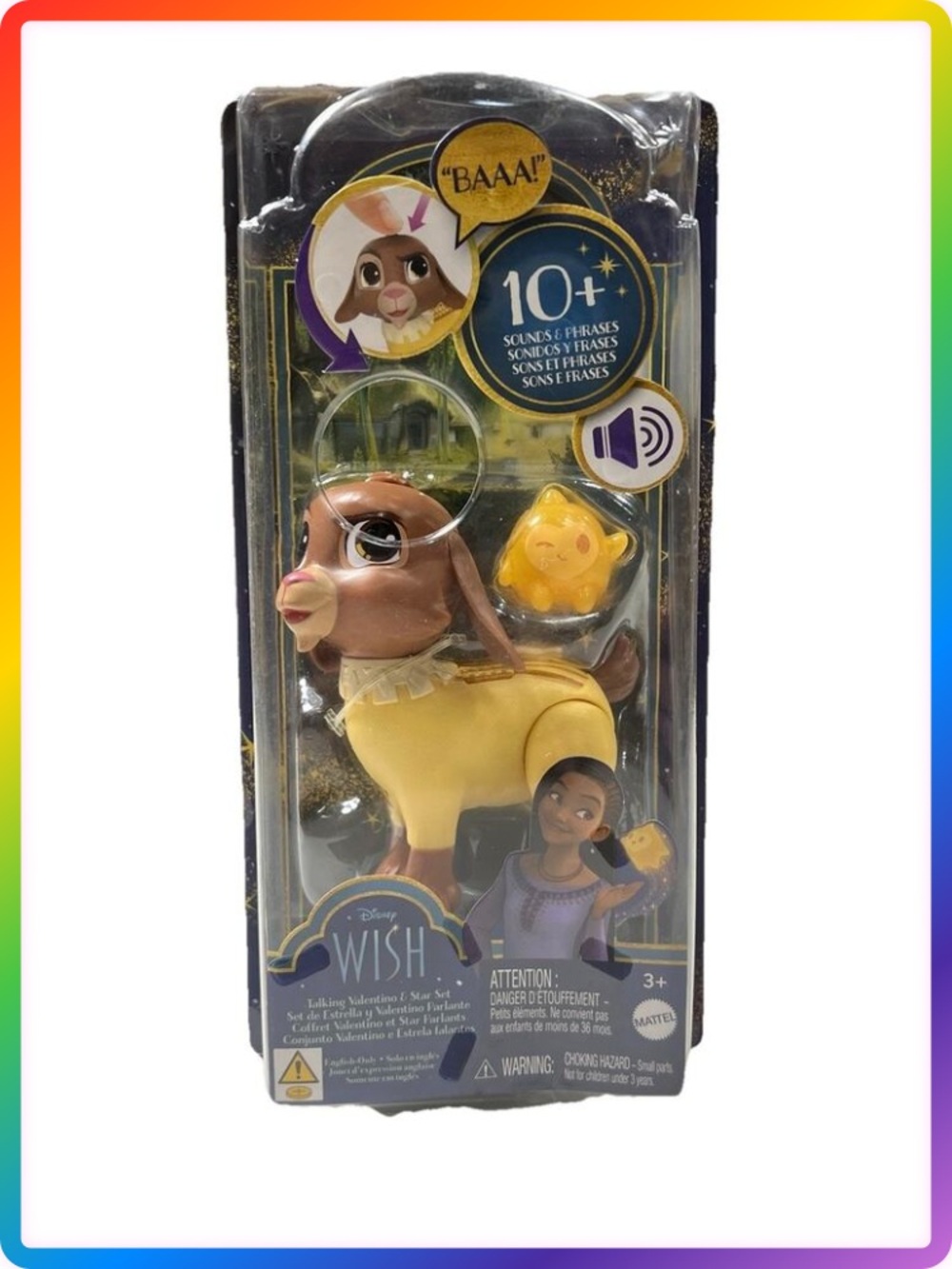 Mattel Disney Wish Talking Valentino & Star Figure Pack NEW